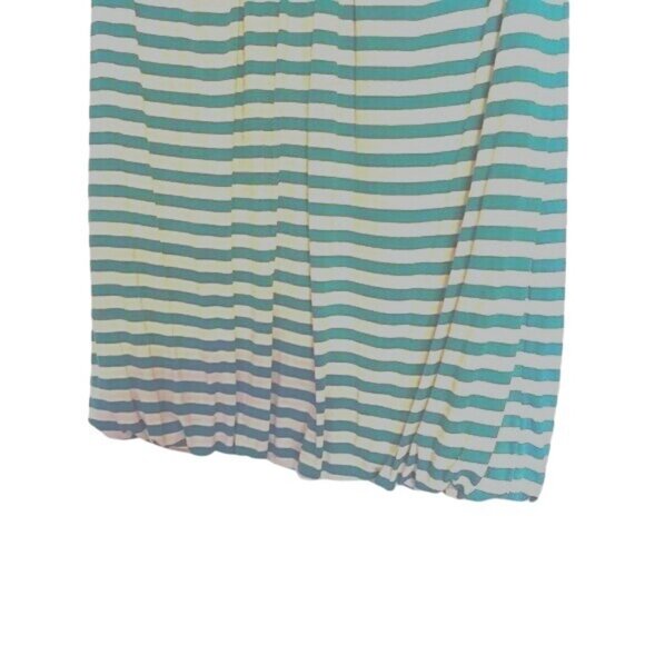 Cha Cha Vente Women's Petite Large Striped Sleeveless Top With Gathered Hem NWT - Picture 5 of 5